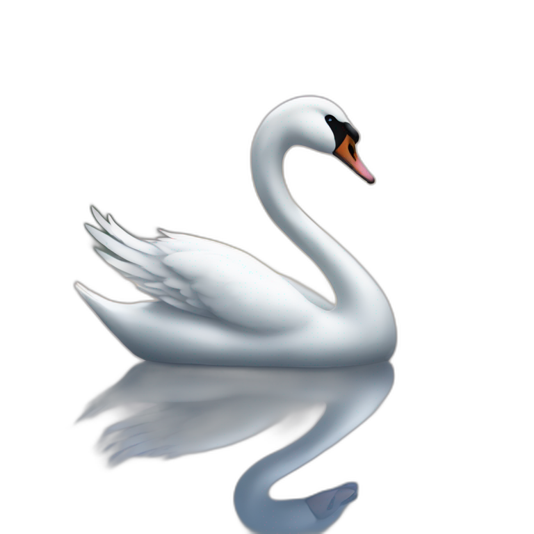 number 2 in the form of a swan emoji
