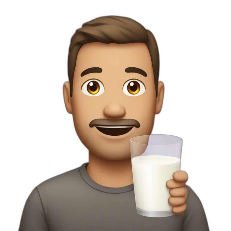 Dad with milk emoji