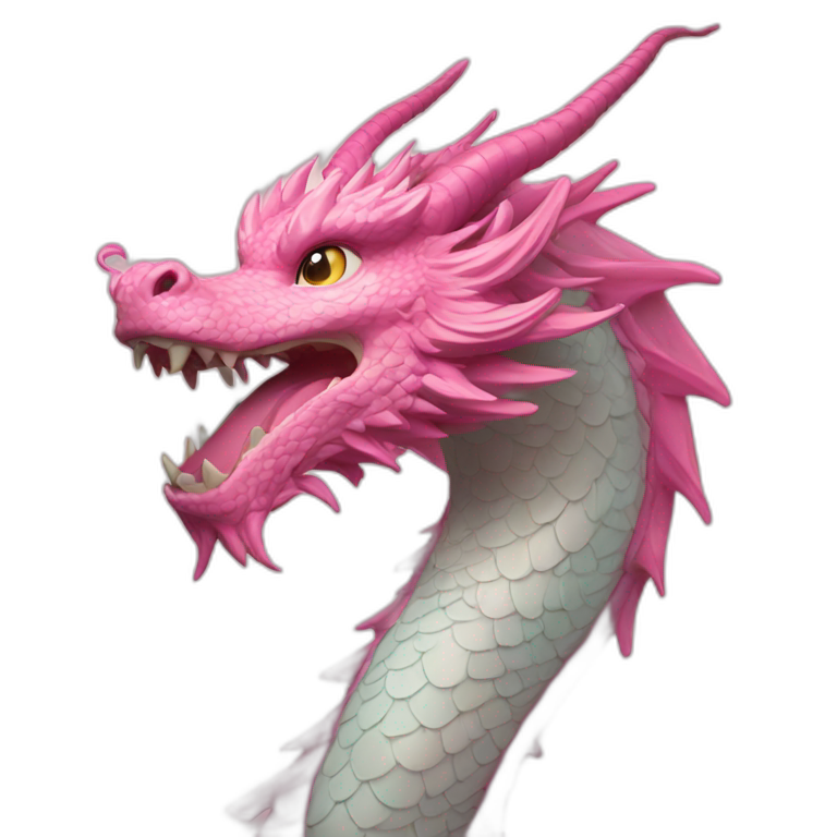 Pink chinese dragon from wish dragon emoji