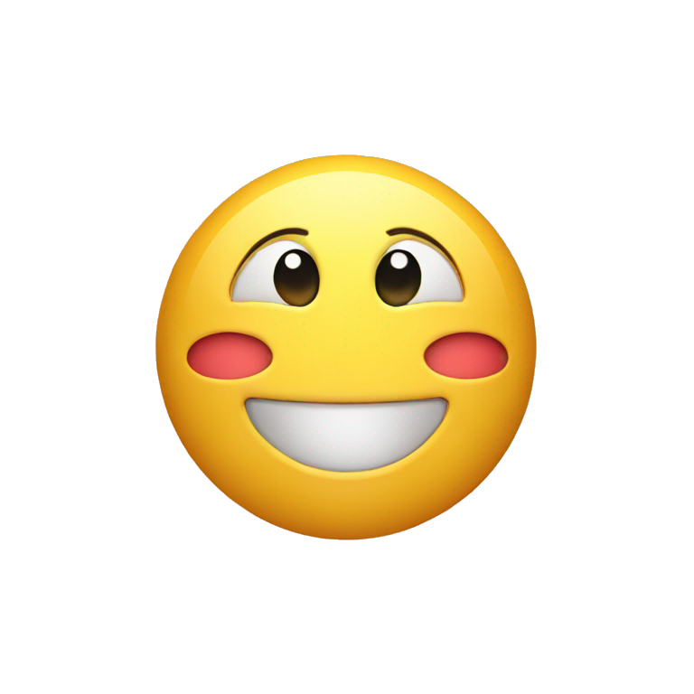 a circle happy face emoji 3d with hear eyes  emoji