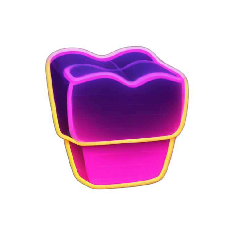 Juicy booty neon sign style  emoji