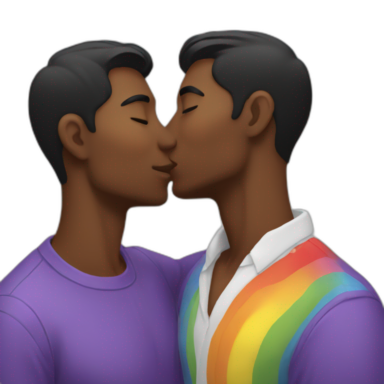 Gay people kissing emoji