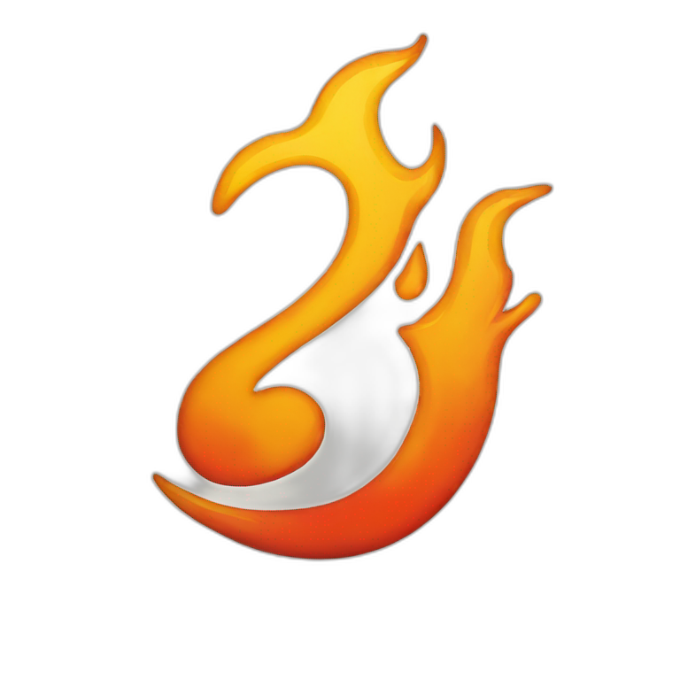 flames surrounding the number 2 emoji