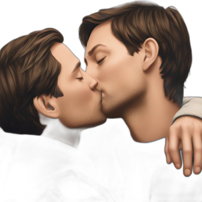 Tobey maguire kissing Tobey maguire emoji