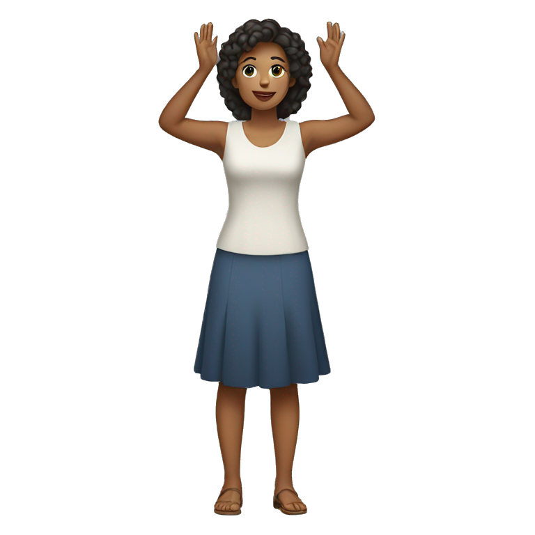 Woman (full-body) (hands raised) emoji