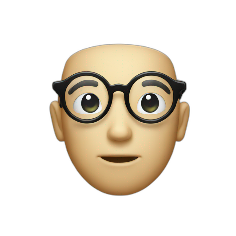 black round glasses object emoji