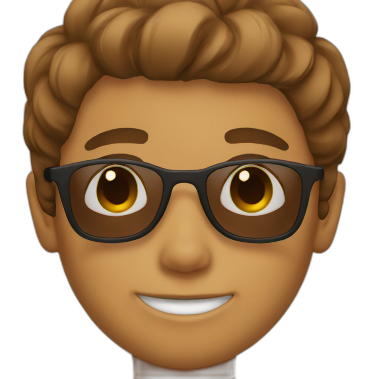 Boy with brown sunglasses emoji