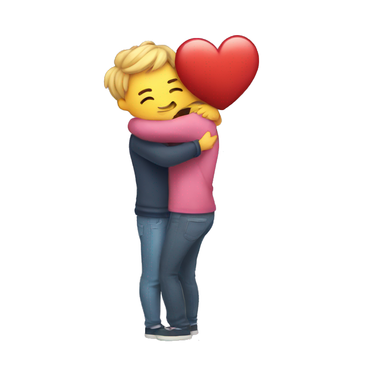 heart hugging heart emoji