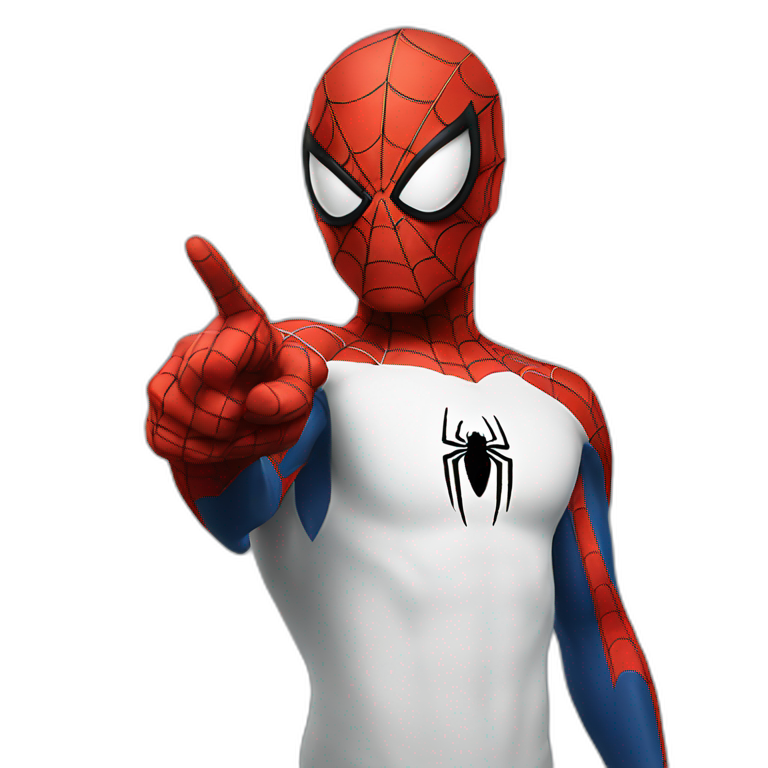 spiderman pointing fingers meme emoji