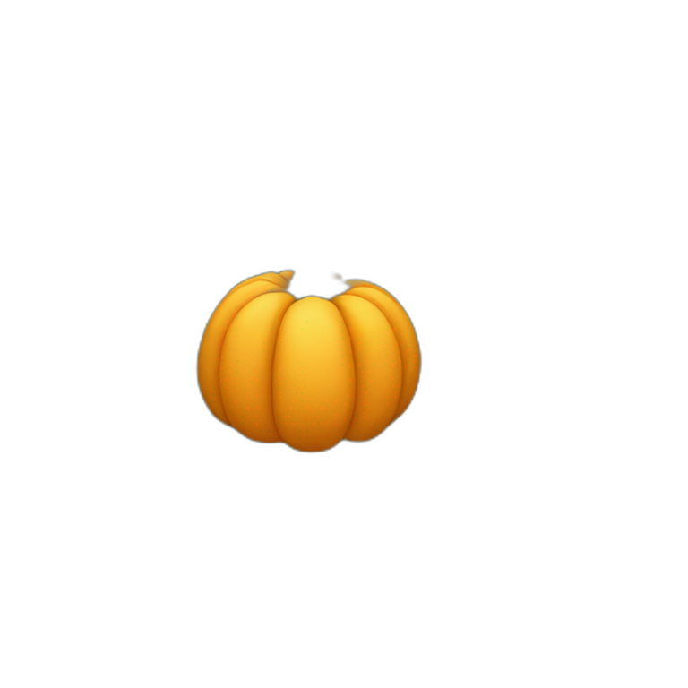 pumpkin with leafs emoji