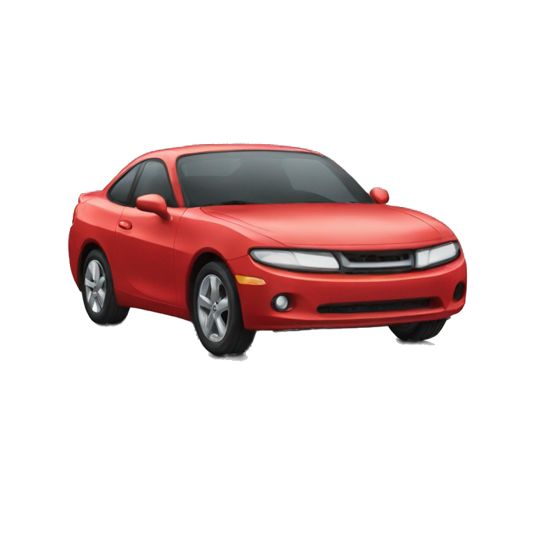 isolated front of little red car emoji