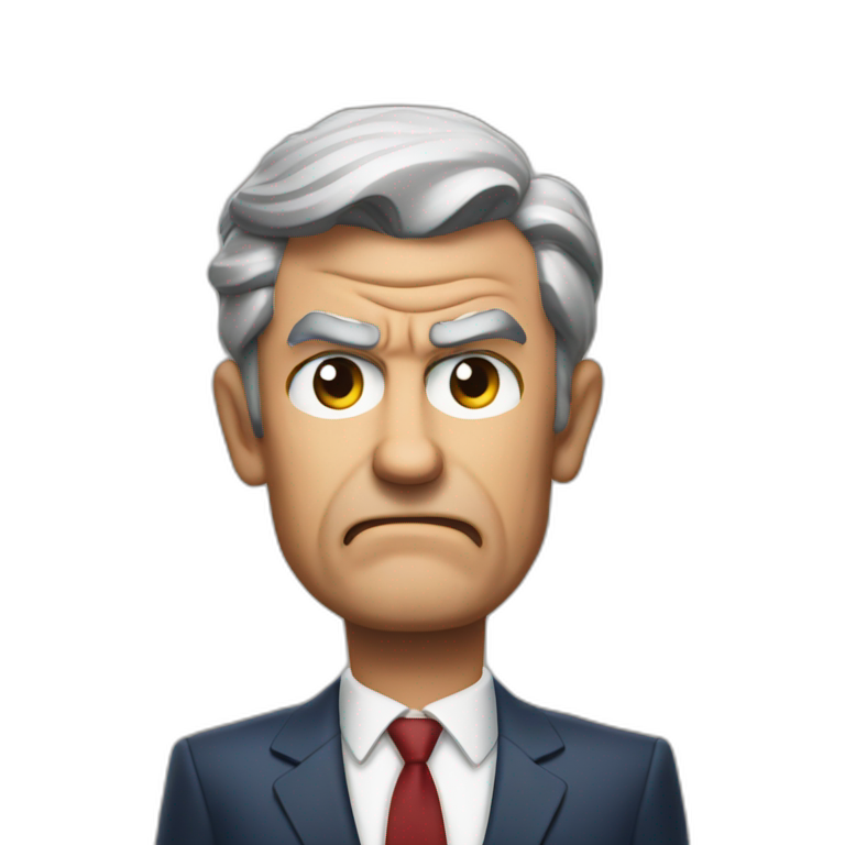 Jerome powell angry with thumbs down emoji
