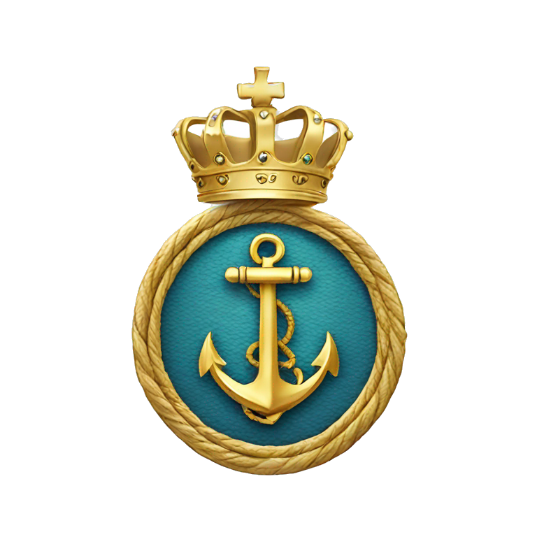 royal anchor on white   emoji