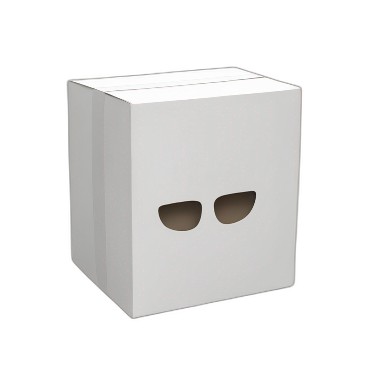 White cardboard emoji
