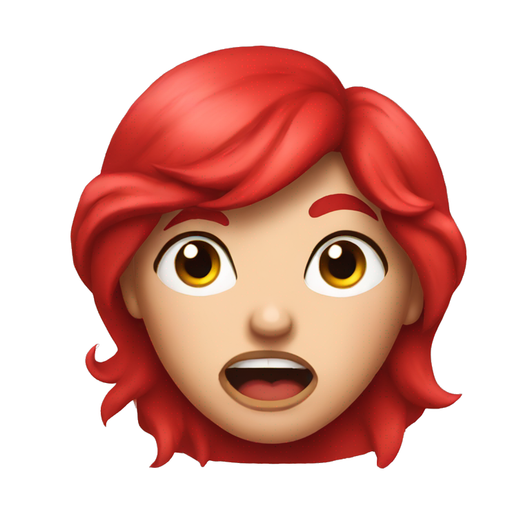 Angry princess red face emoji