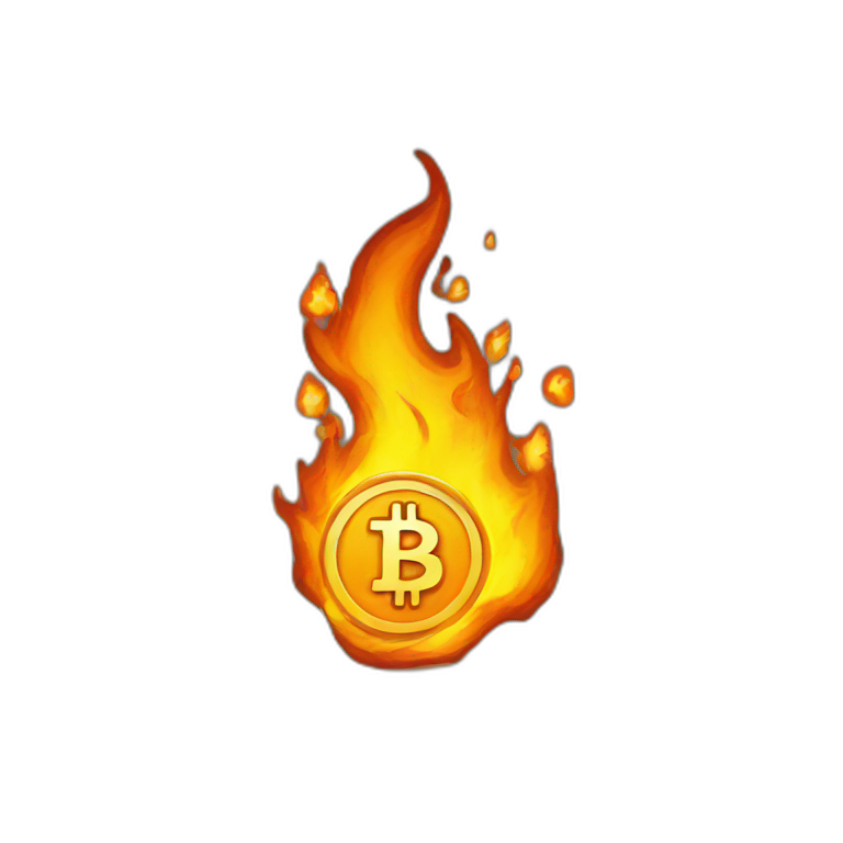 bitcoin on fire emoji