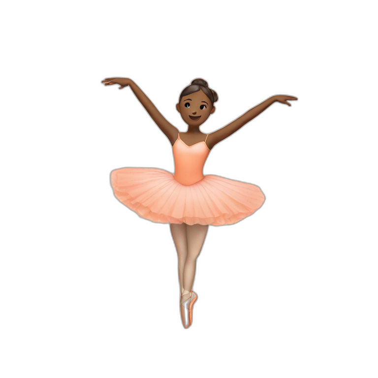 ballet in a peach emoji