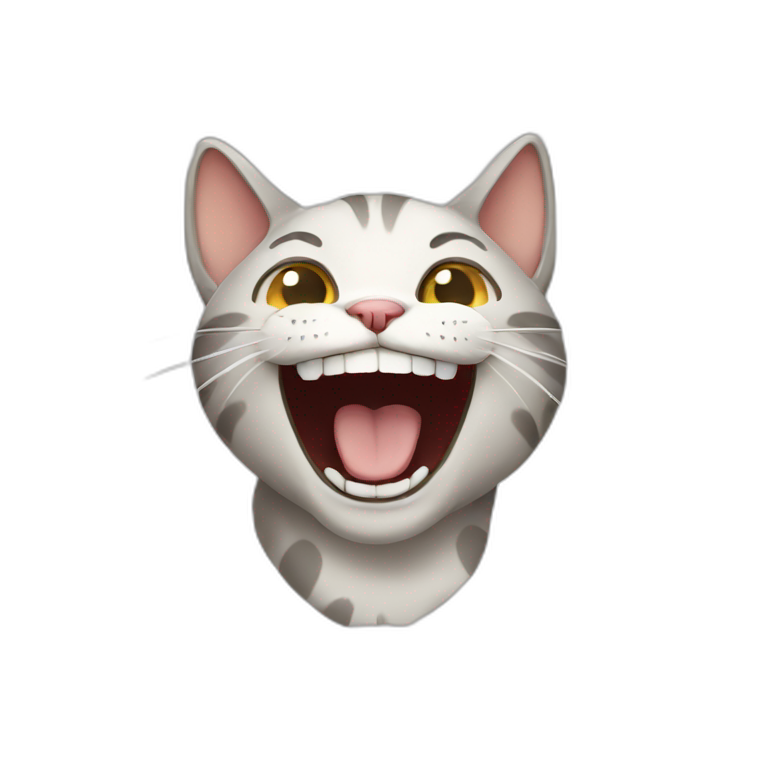 Cat laughing emoji