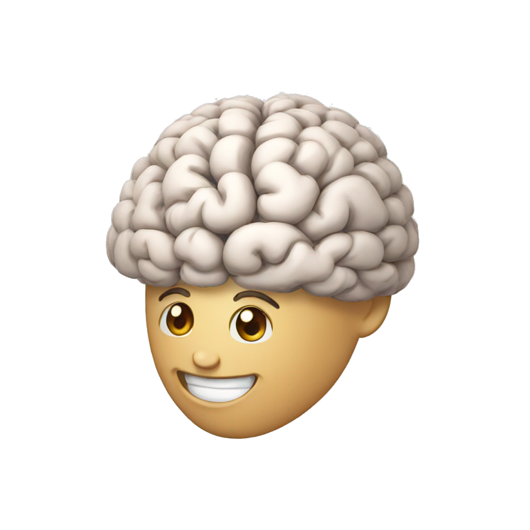 happy brain emoji