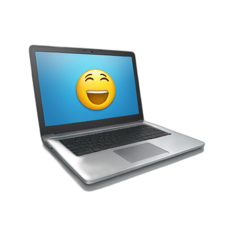 laptop with "</>" on screen emoji