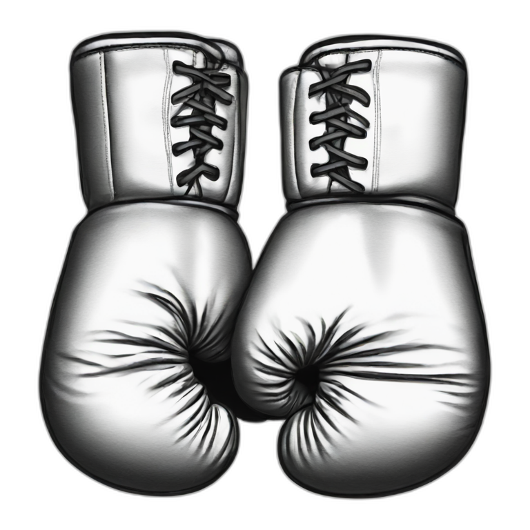 boxing gloves sketch style emoji