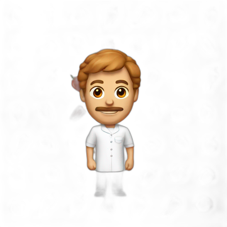 Dexter with red sauce emoji