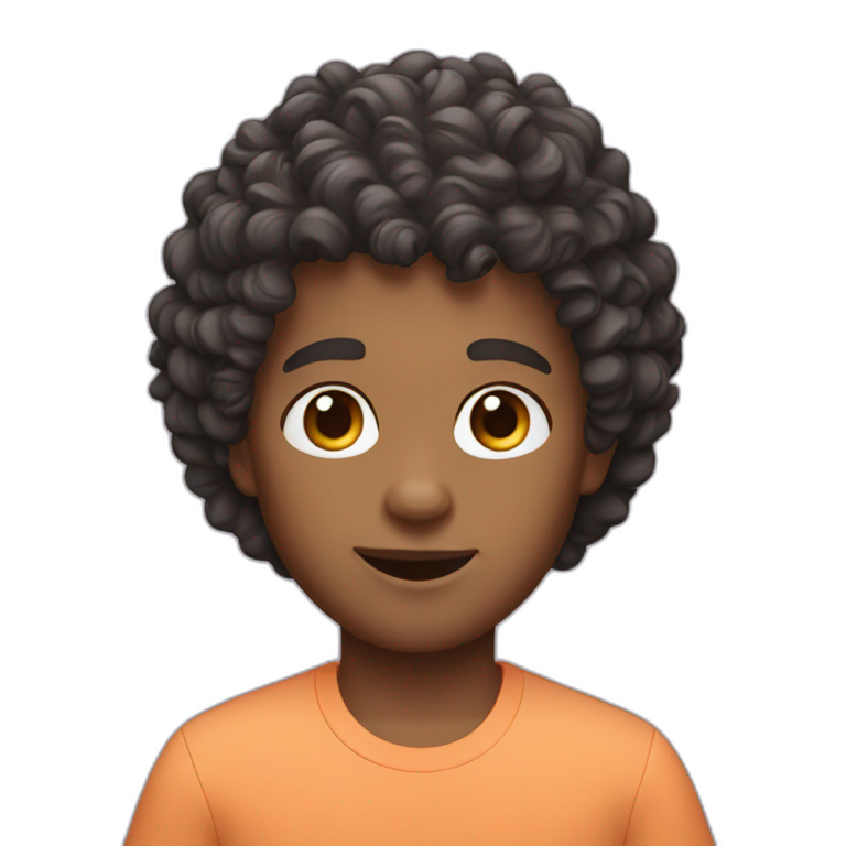memoji curly hair boy emoji