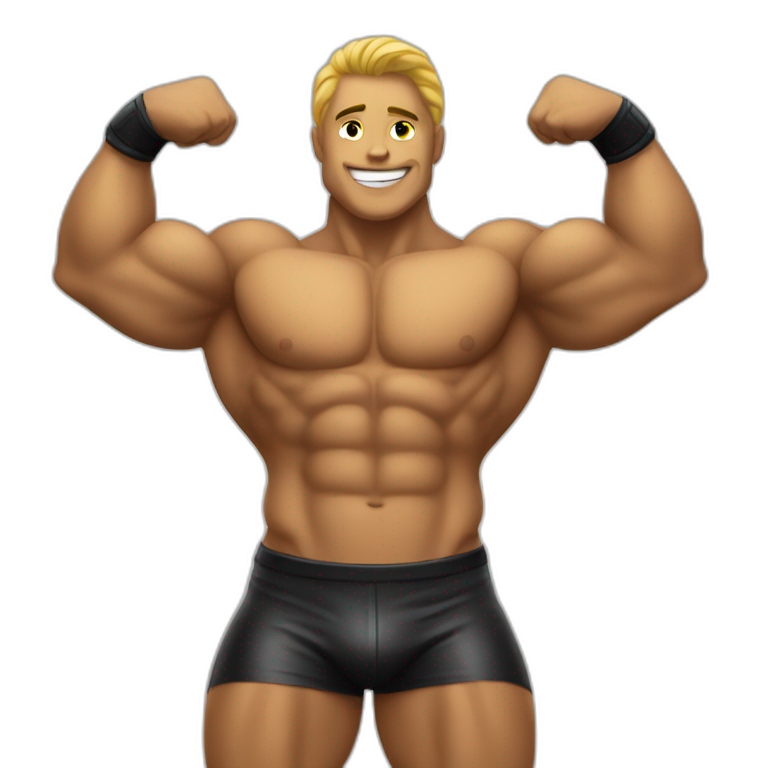 Latex bodybuilder emoji