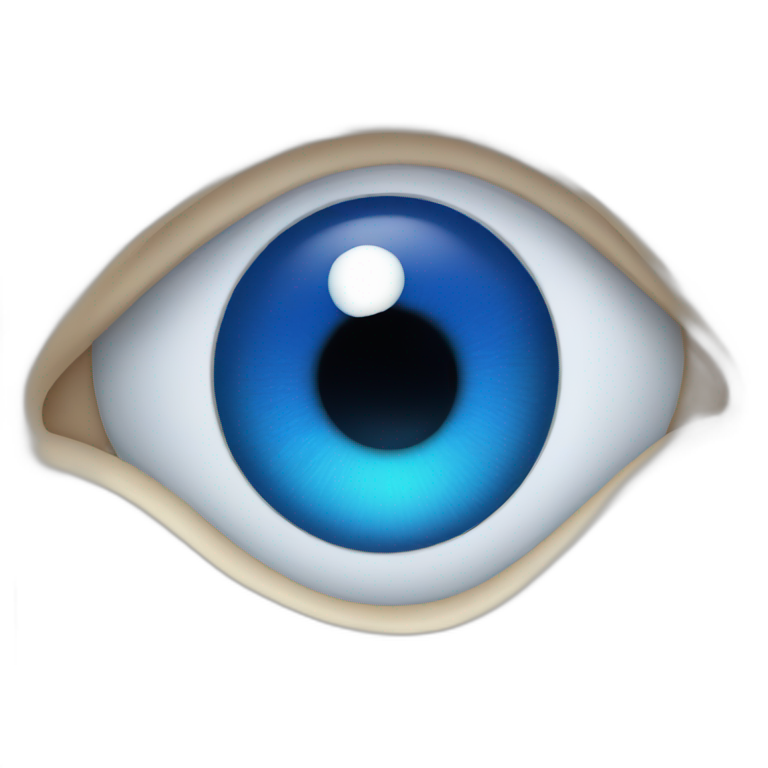 Blue eye ball emoji