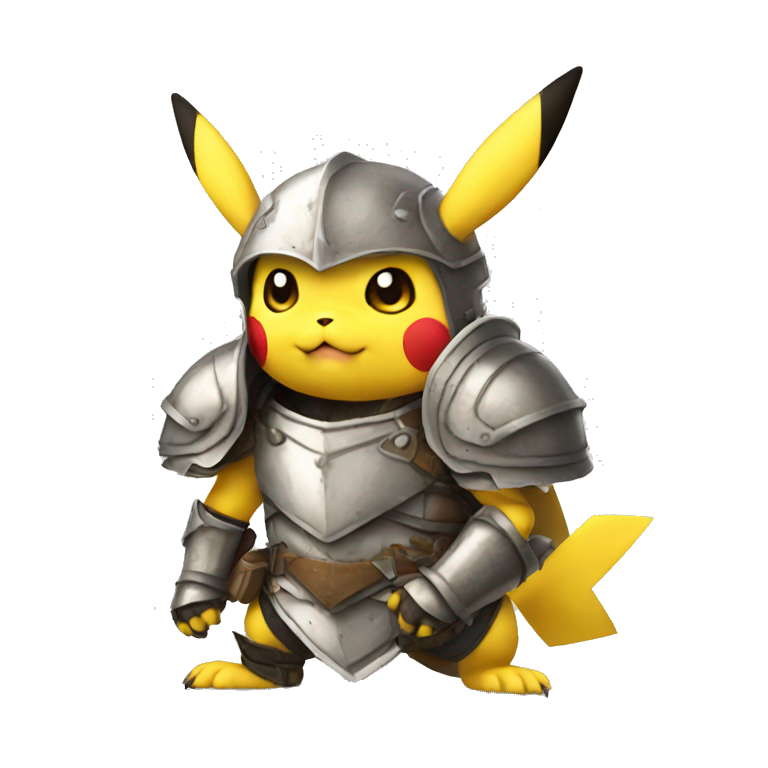 Pikachu in armor emoji