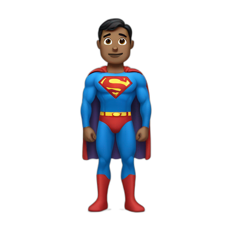 superman in pajamas emoji