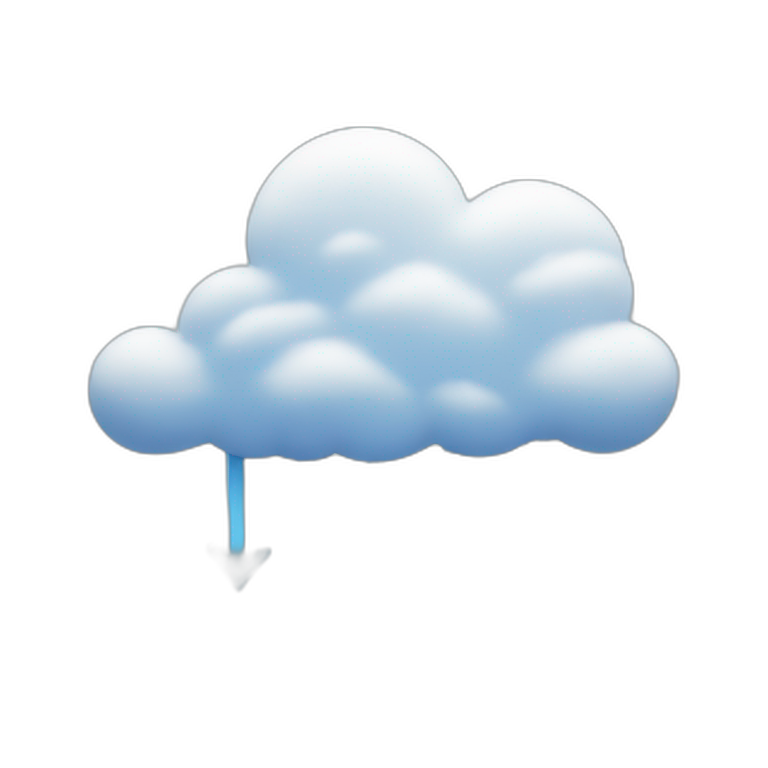 cloud with sky 3 arrows above emoji