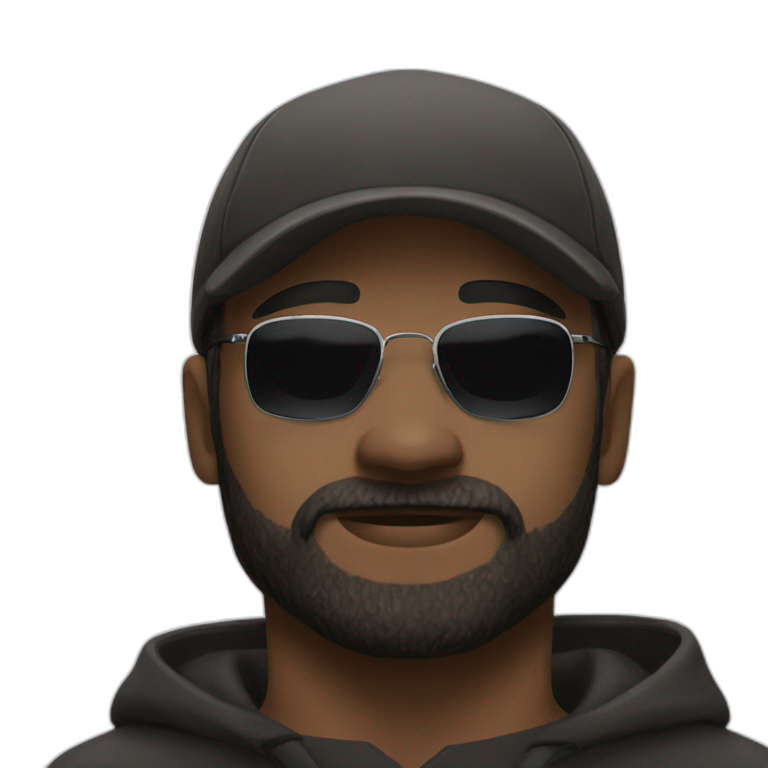 hooded male in sunglasses emoji