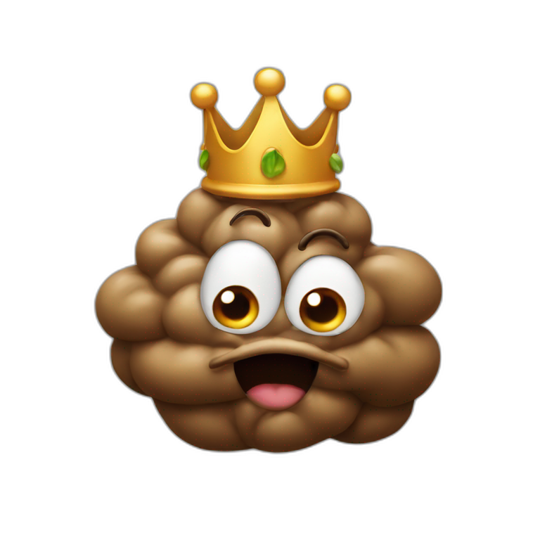 poop with a crown on it emoji