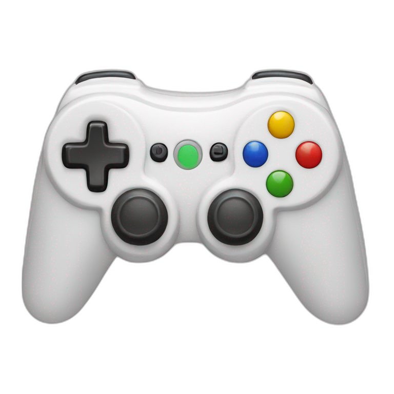 game controller white emoji