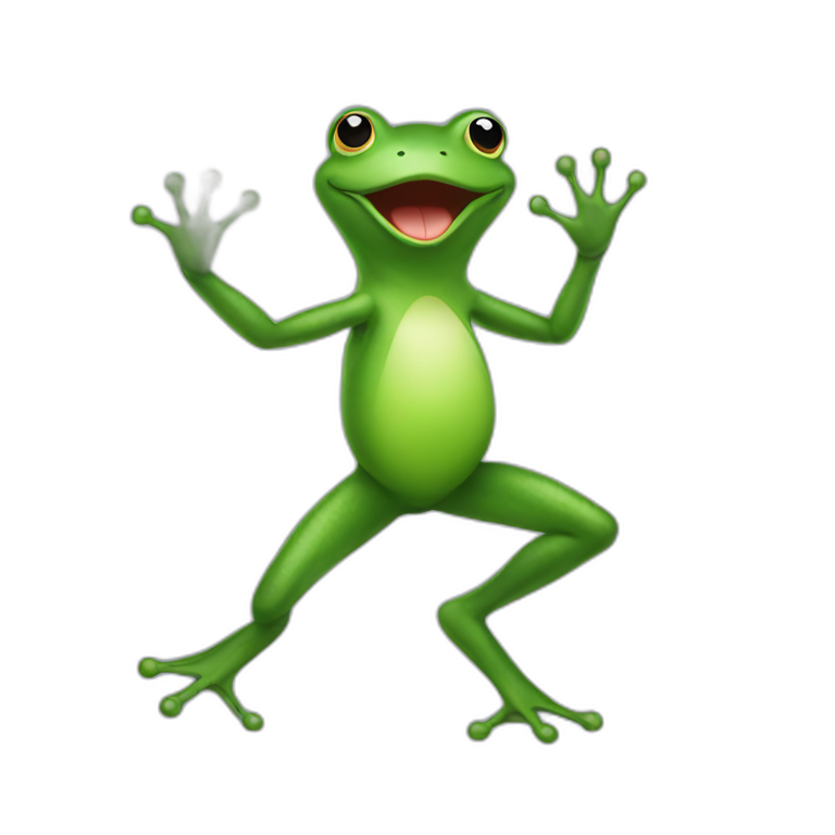 green dancing frog emoji