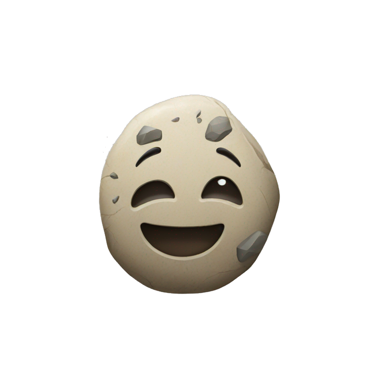 Emoticon with stone emoji