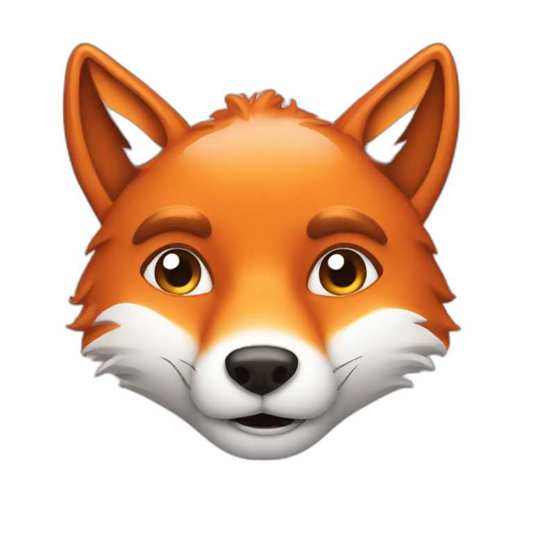 Sweaty fox emoji