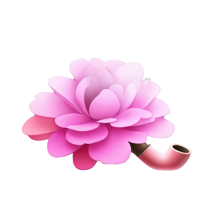 pink flower on gradient background emoji