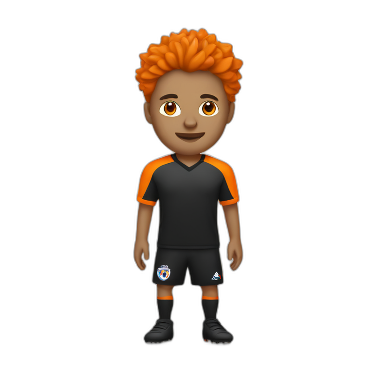 footballeur loups en orange et noir emoji