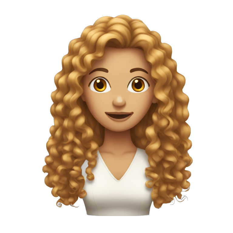 women with curly very very long hair emoji