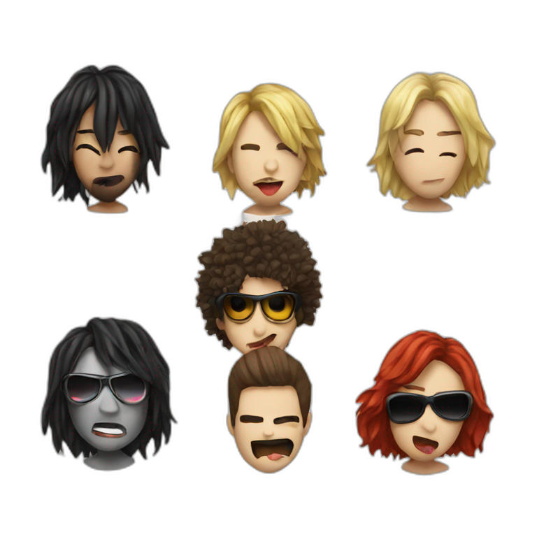 Groupe de rock KISS emoji
