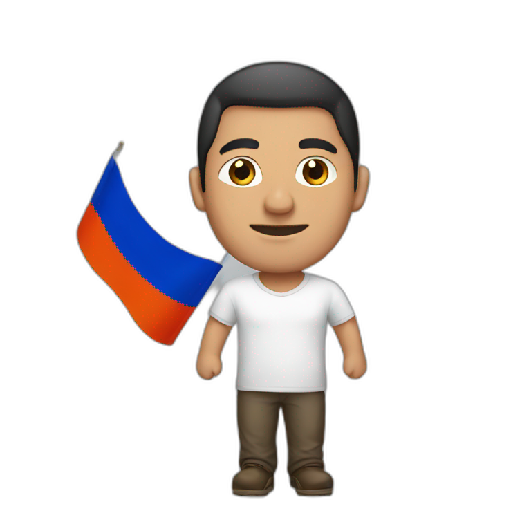 Man with armenian flag emoji