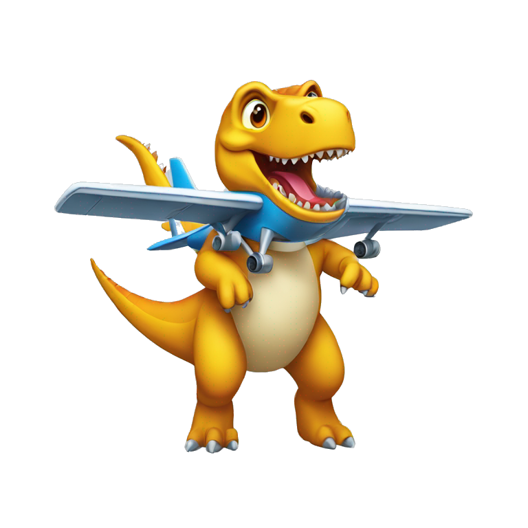 dinosaur controlling aircrafts emoji