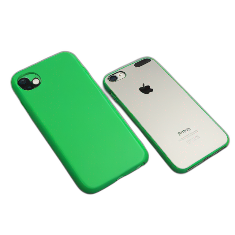 IPhone in green case emoji