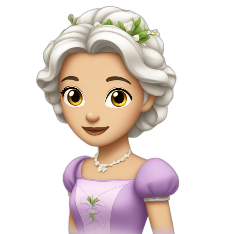 princesse white jasmine emoji