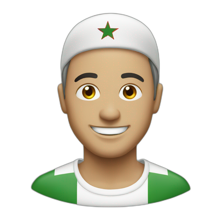 Algeria flag man smile emoji