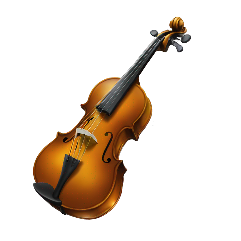 violin and bow on white emoji
