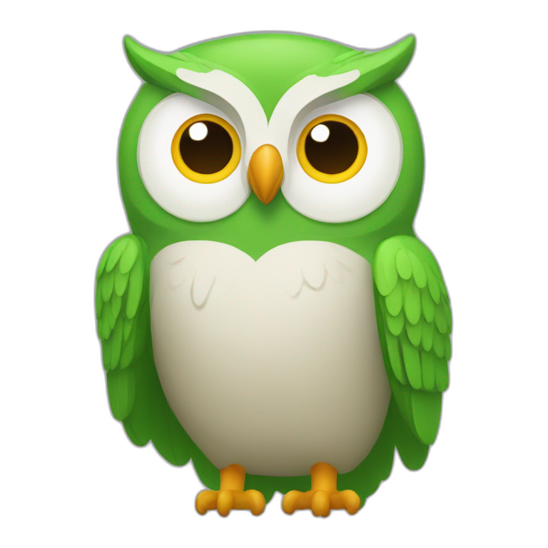 duolingo owl green emoji