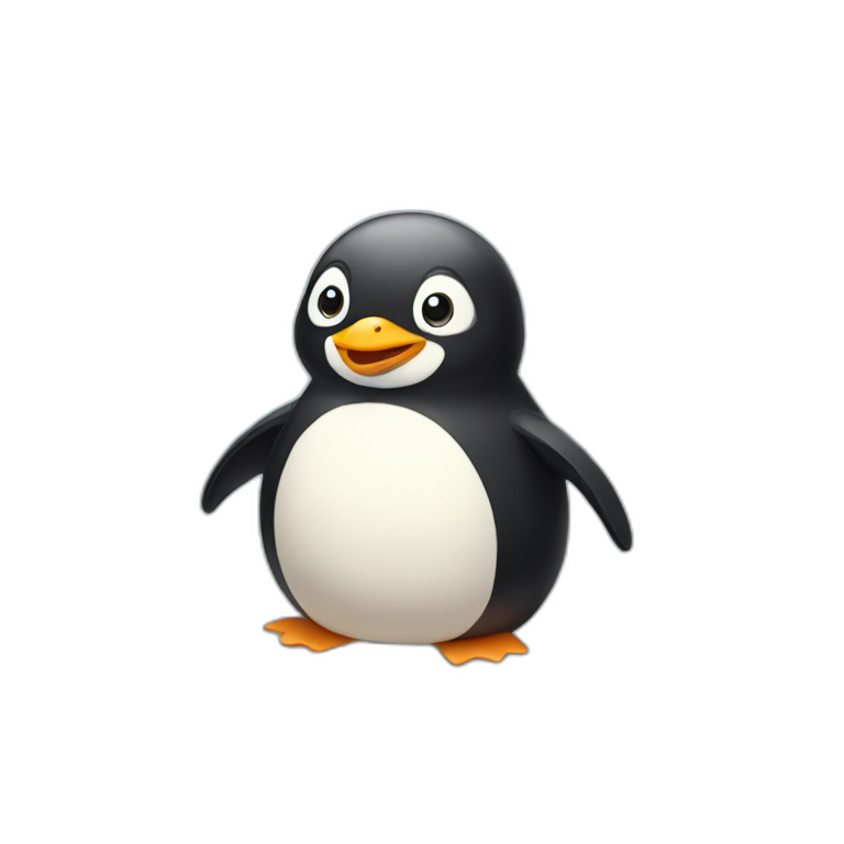 Cute little Chubby Penguin   emoji